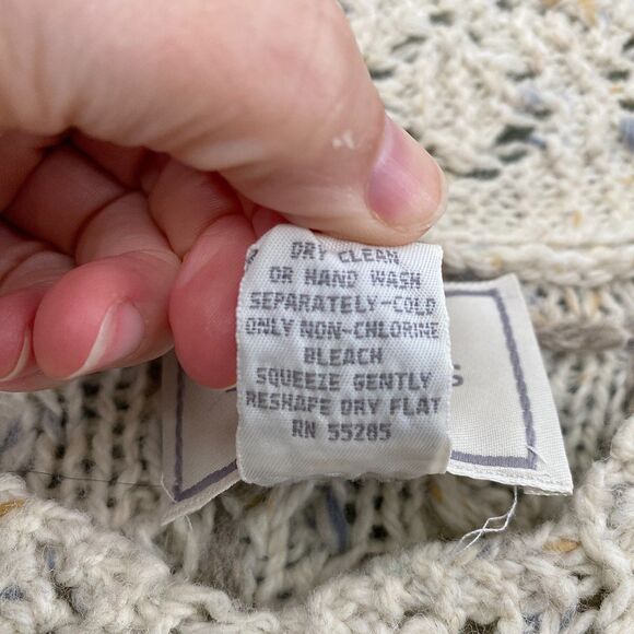 Express Chunky Cable Knit Sweater Handknitted Oversized Womens Small Tan Cozy - Picture 7 of 10